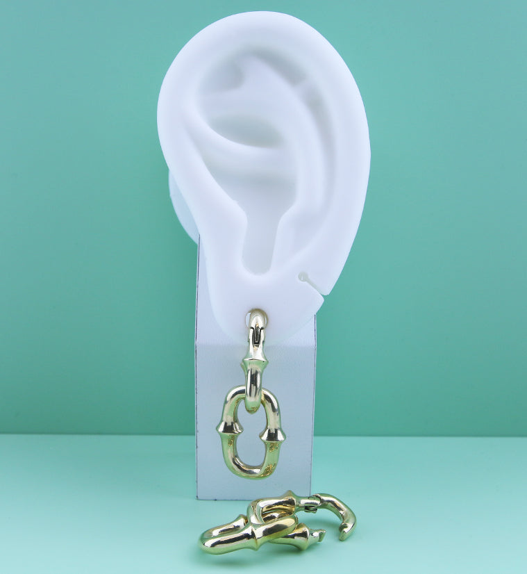 Mini OG Chain Double Link Brass Ear Weights
