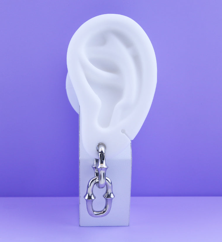 Mini OG Chain Double Link White Brass Ear Weights