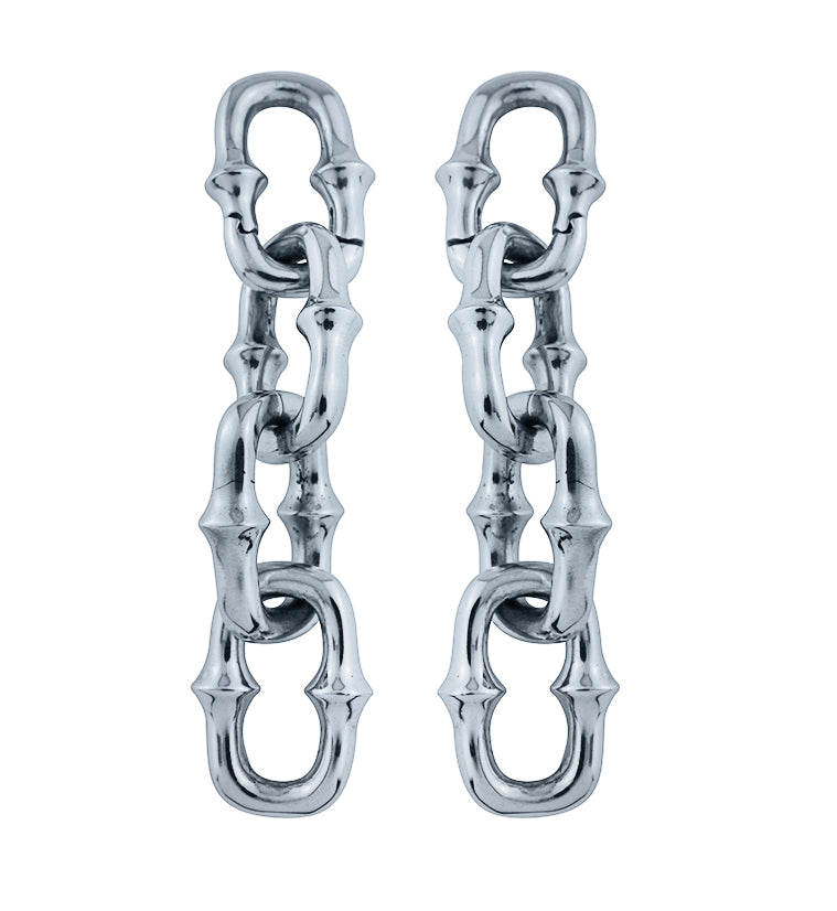 Mini OG Chain Four Link White Brass Ear Weights