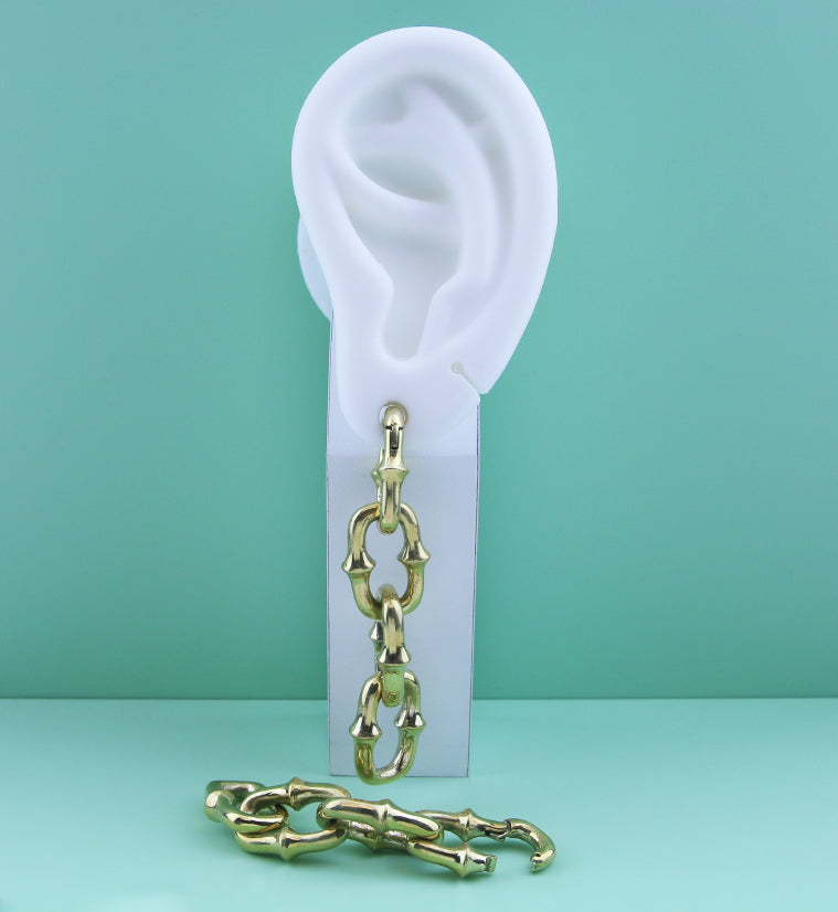 Mini OG Chain Quad Link Brass Ear Weights