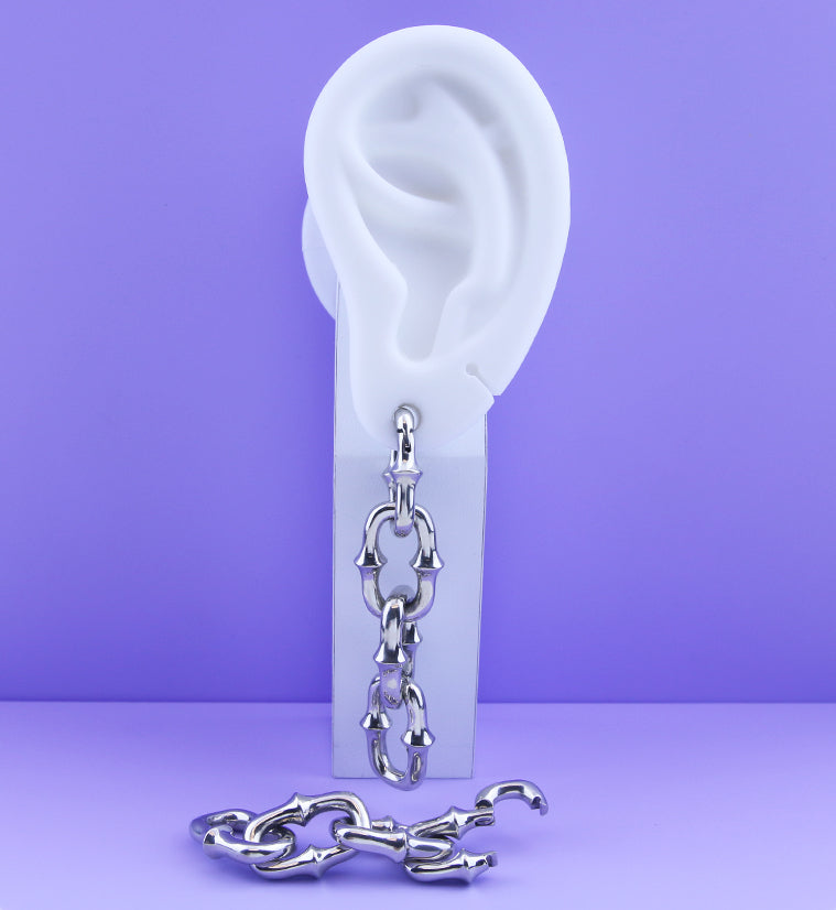 Mini OG Chain Quad Link White Brass Ear Weights