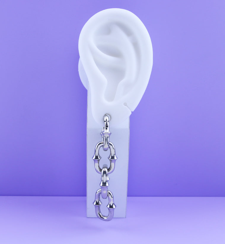 Mini OG Chain Quad Link White Brass Ear Weights