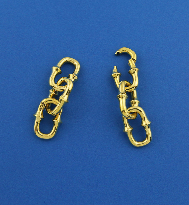Mini OG Chain Three Link Brass Ear Weights