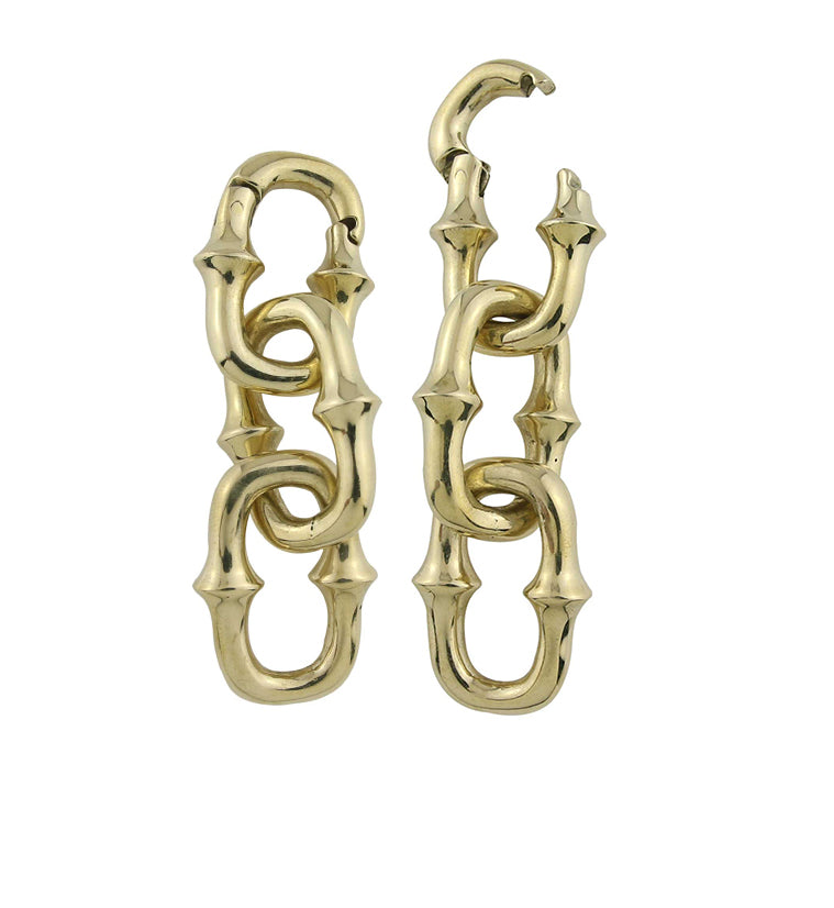 Mini OG Chain Three Link Brass Ear Weights