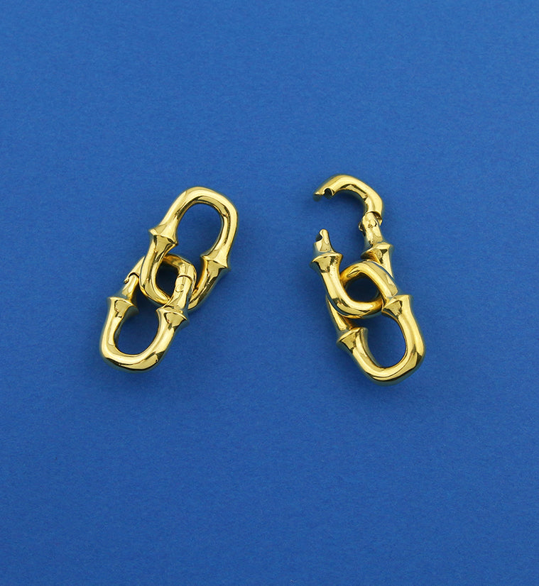 Mini OG Chain Two Link Brass Ear Weights