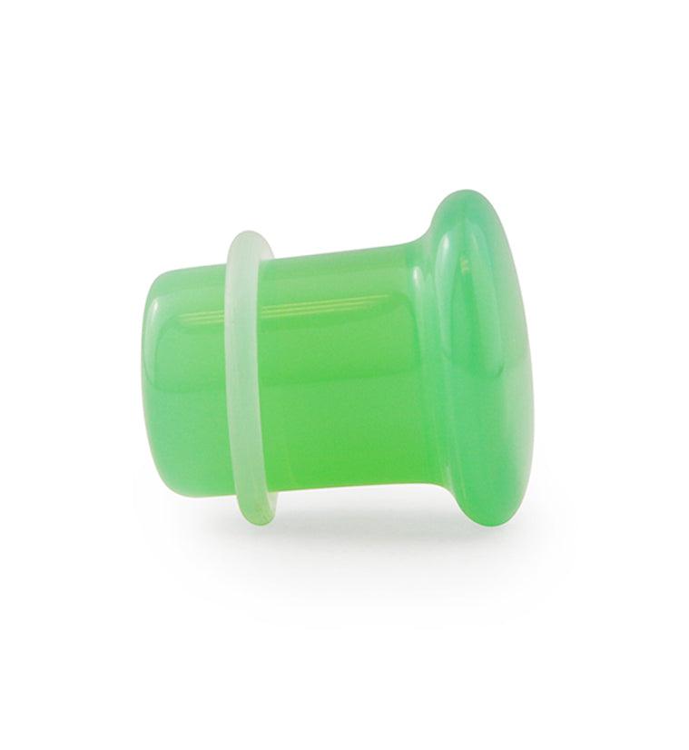 Mint Opalite Glass Plugs - Single Flare