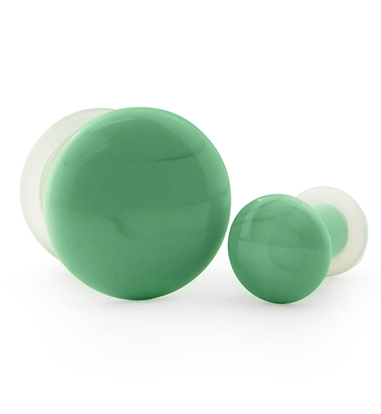 Mint Green Single Flare Glass Plugs