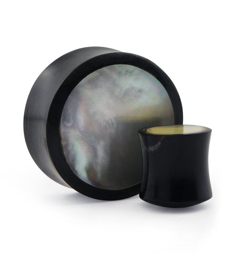 Horn Plugs With Mother of Pearl Inlay