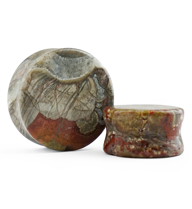 Mushroom Jasper Stone Plugs
