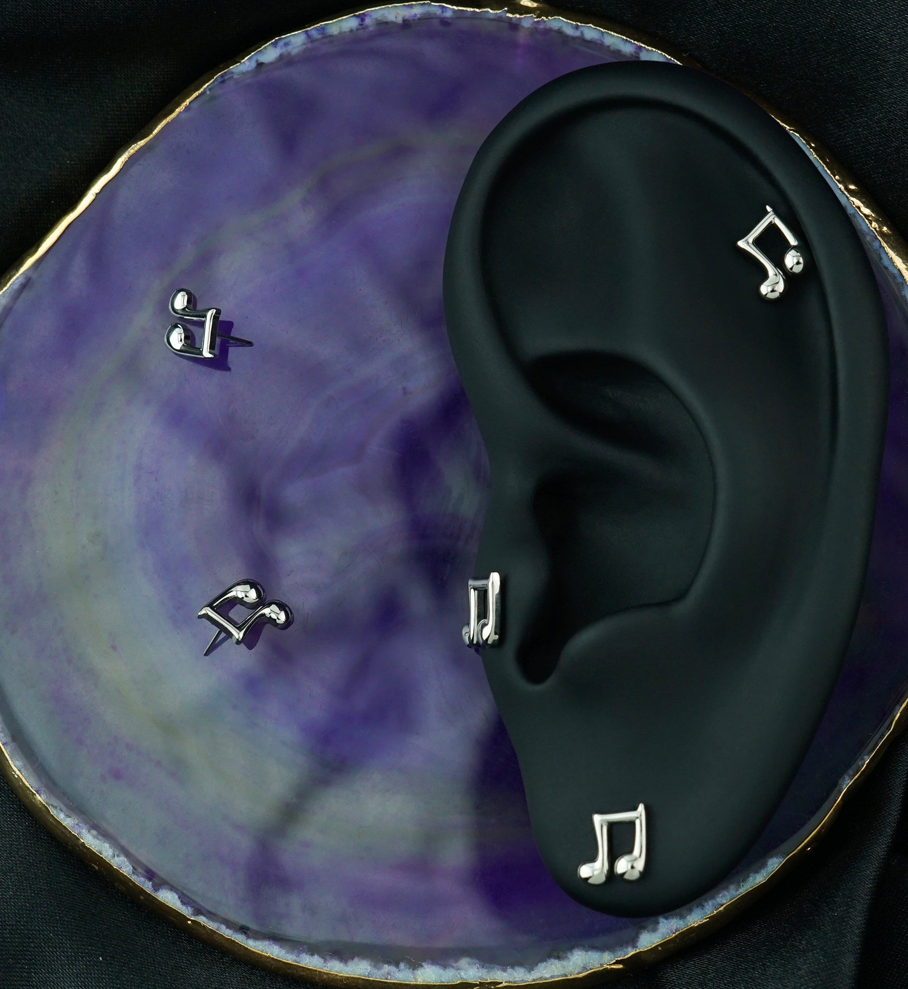 Music Note Titanium Threadless Top