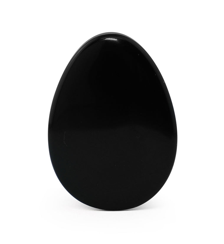 Black Obsidian Stone Teardrop Plugs