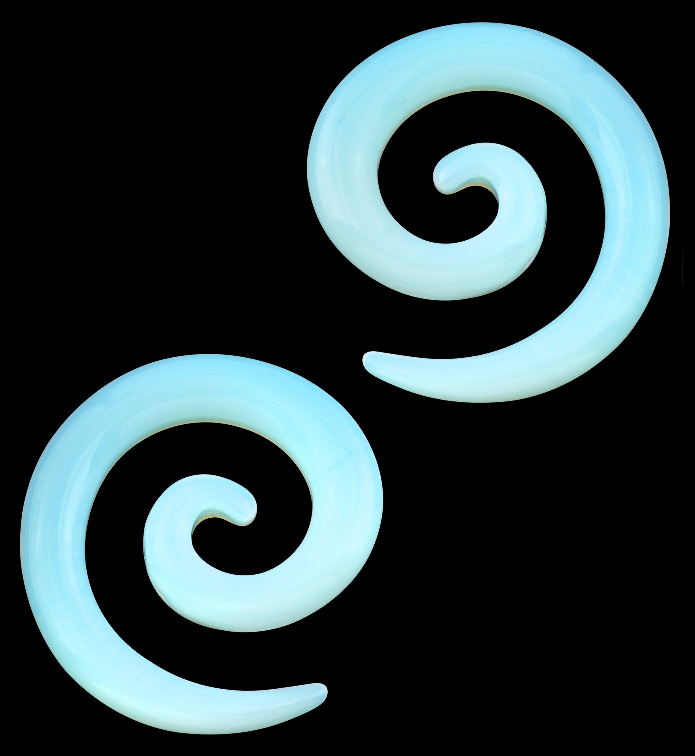 Opalite Glass Spirals