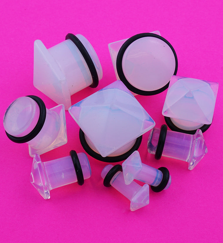 Opalite Glass Squared Plugs