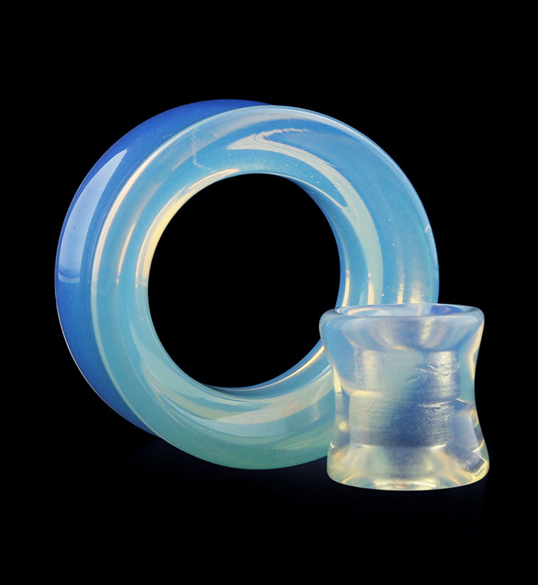 Opalite Glass Double Flare Tunnels