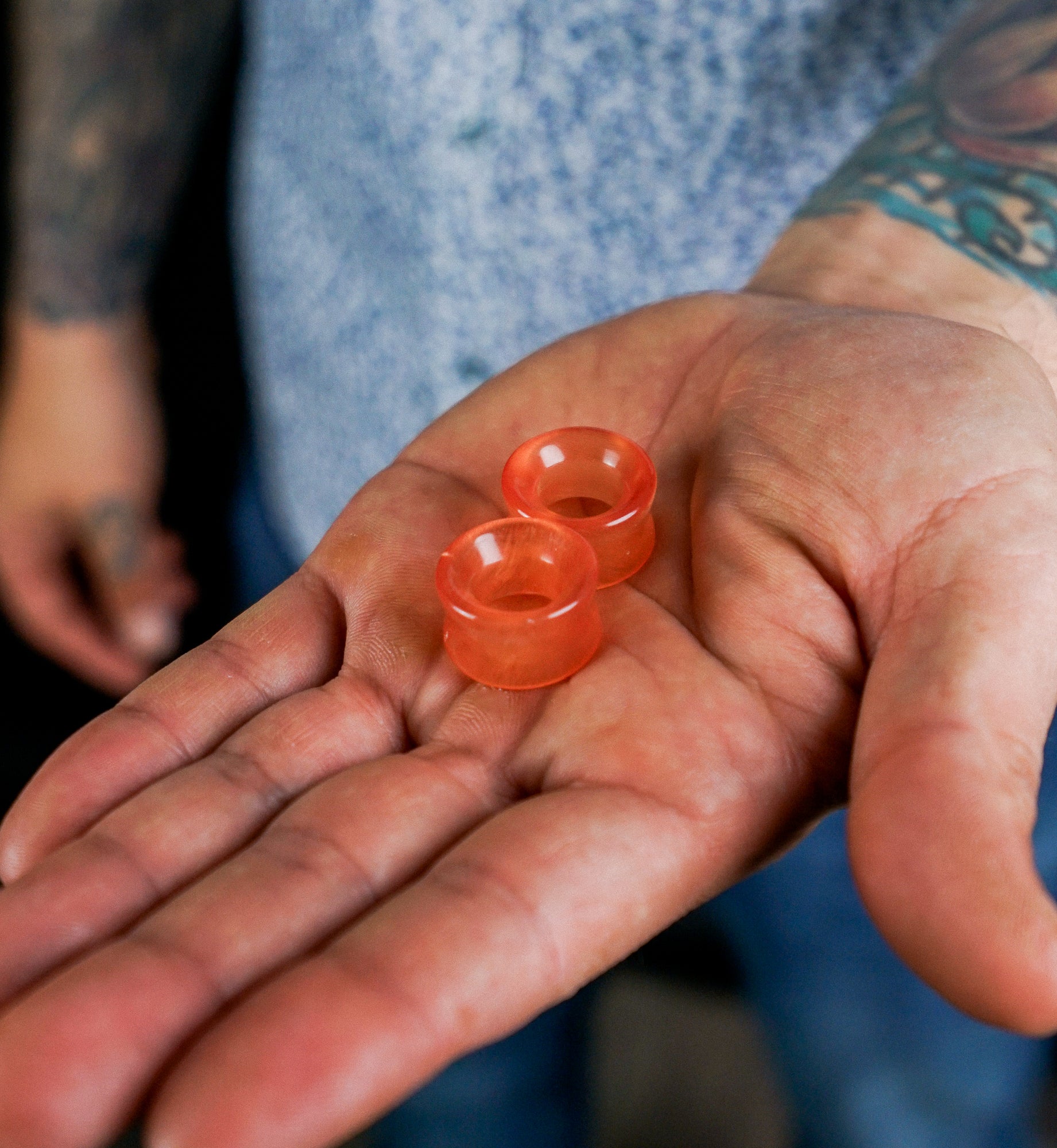 Orange Cat's Eye Glass Tunnels