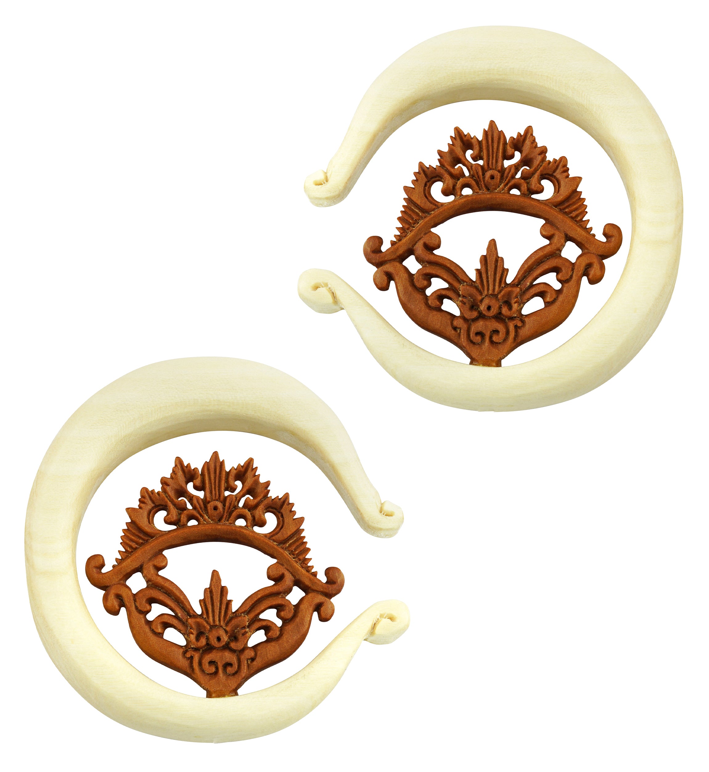 Ornamental View Double Wood Hangers