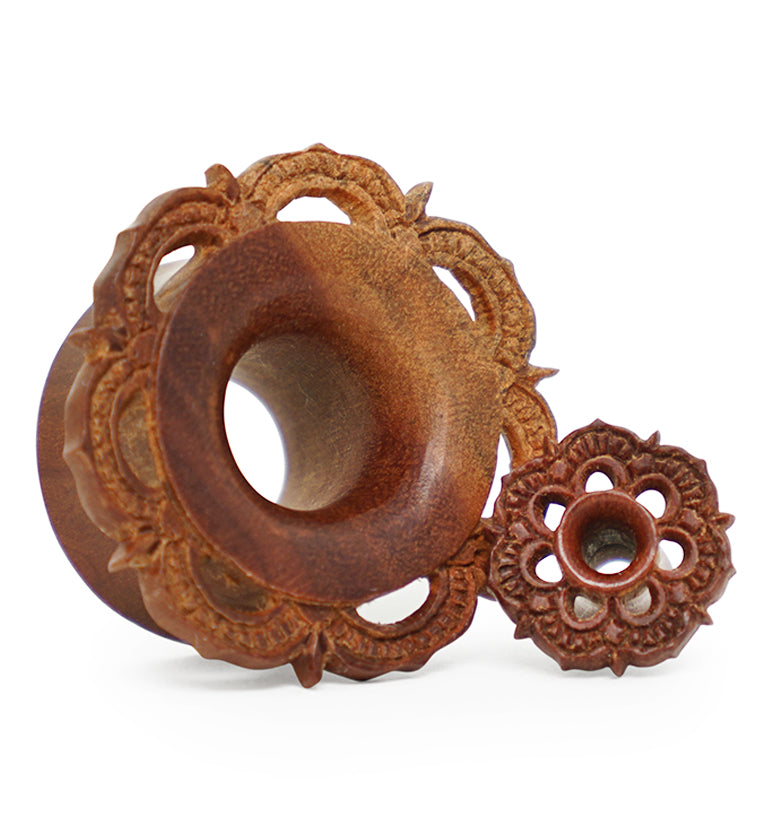 Ornamental Wood Tunnel Plugs