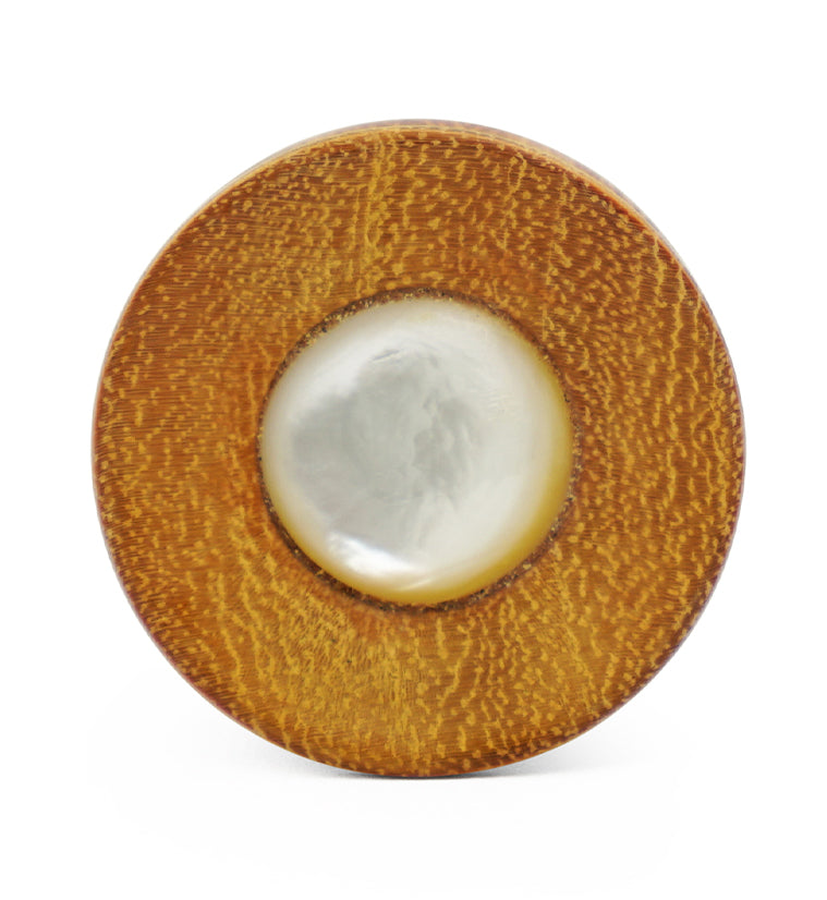 Osage Orange Wood Plugs with MOP Dome Inlay