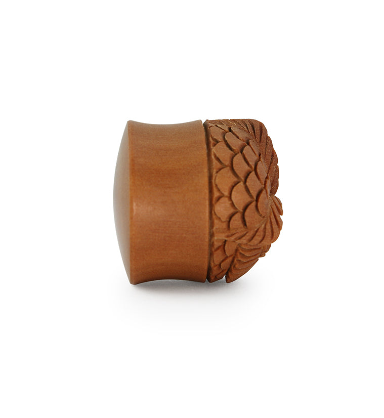 Carved Owl Wood Plugs