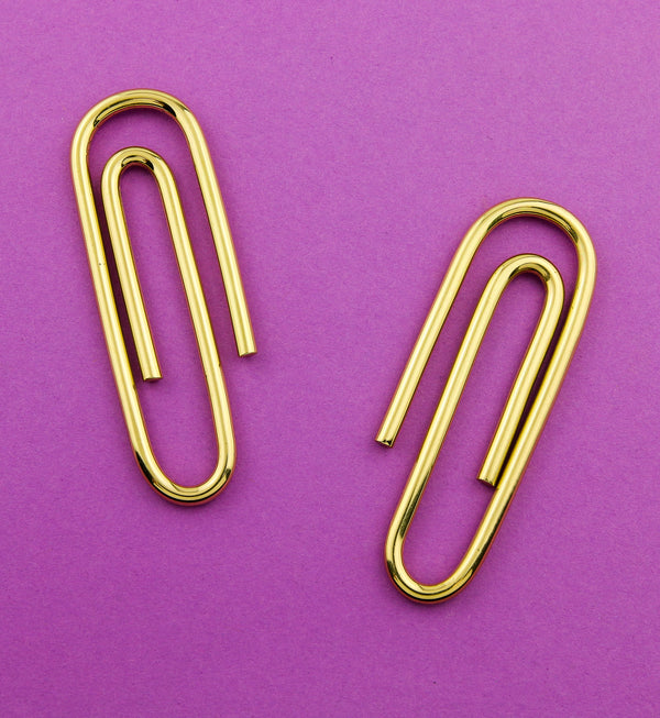 Paperclip Brass Ear Weights