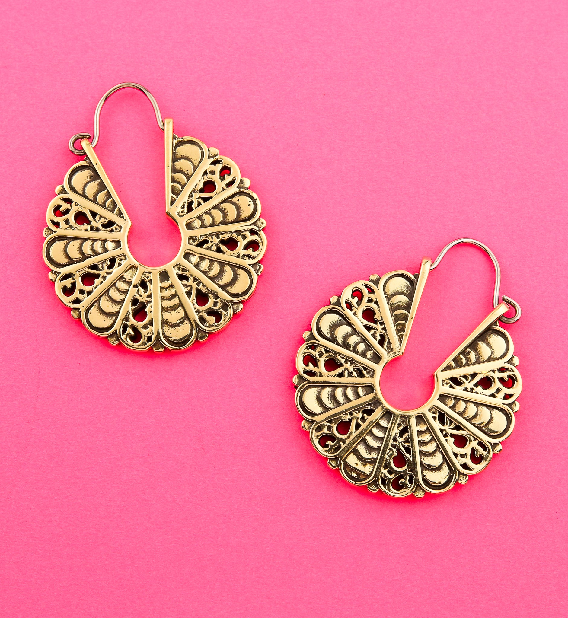 Perennial Brass Disk Earrings/Hangers