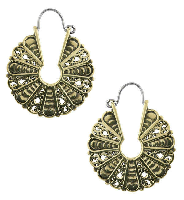 Perennial Brass Disk Earrings/Hangers