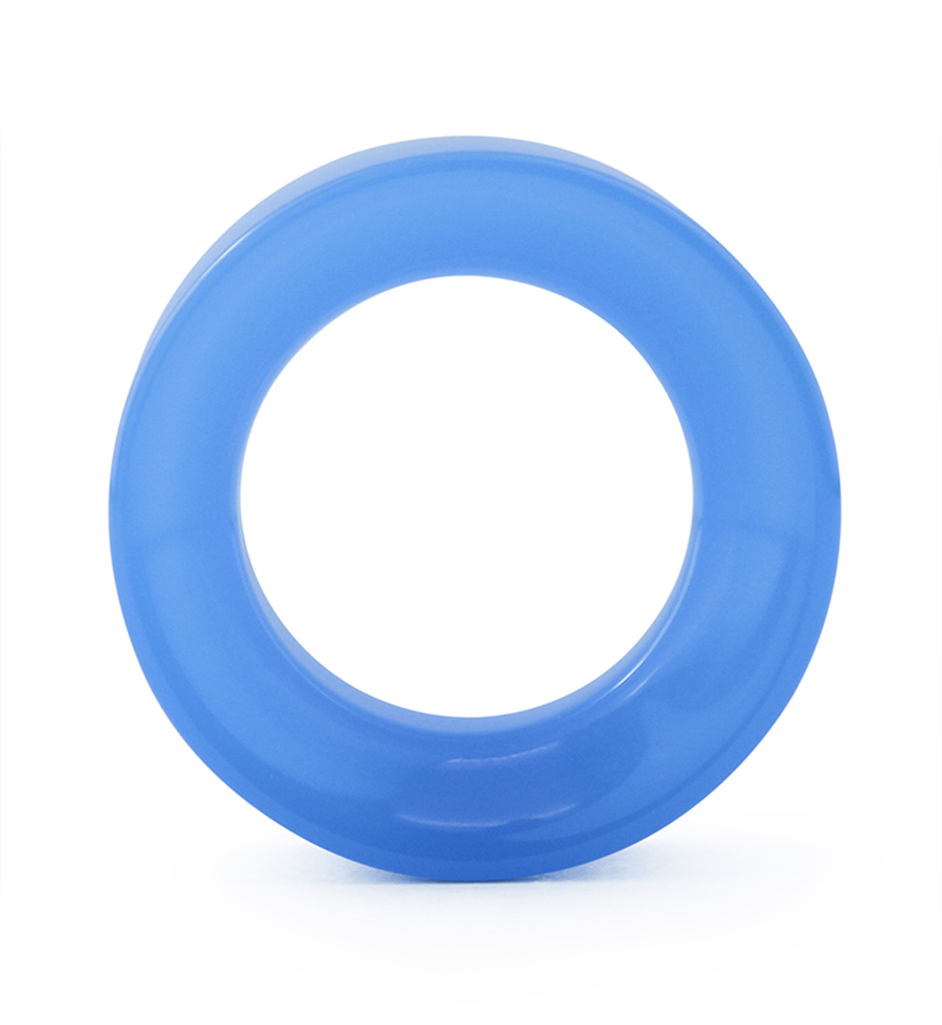 Periwinkle Glass Double Flare Tunnel Plugs