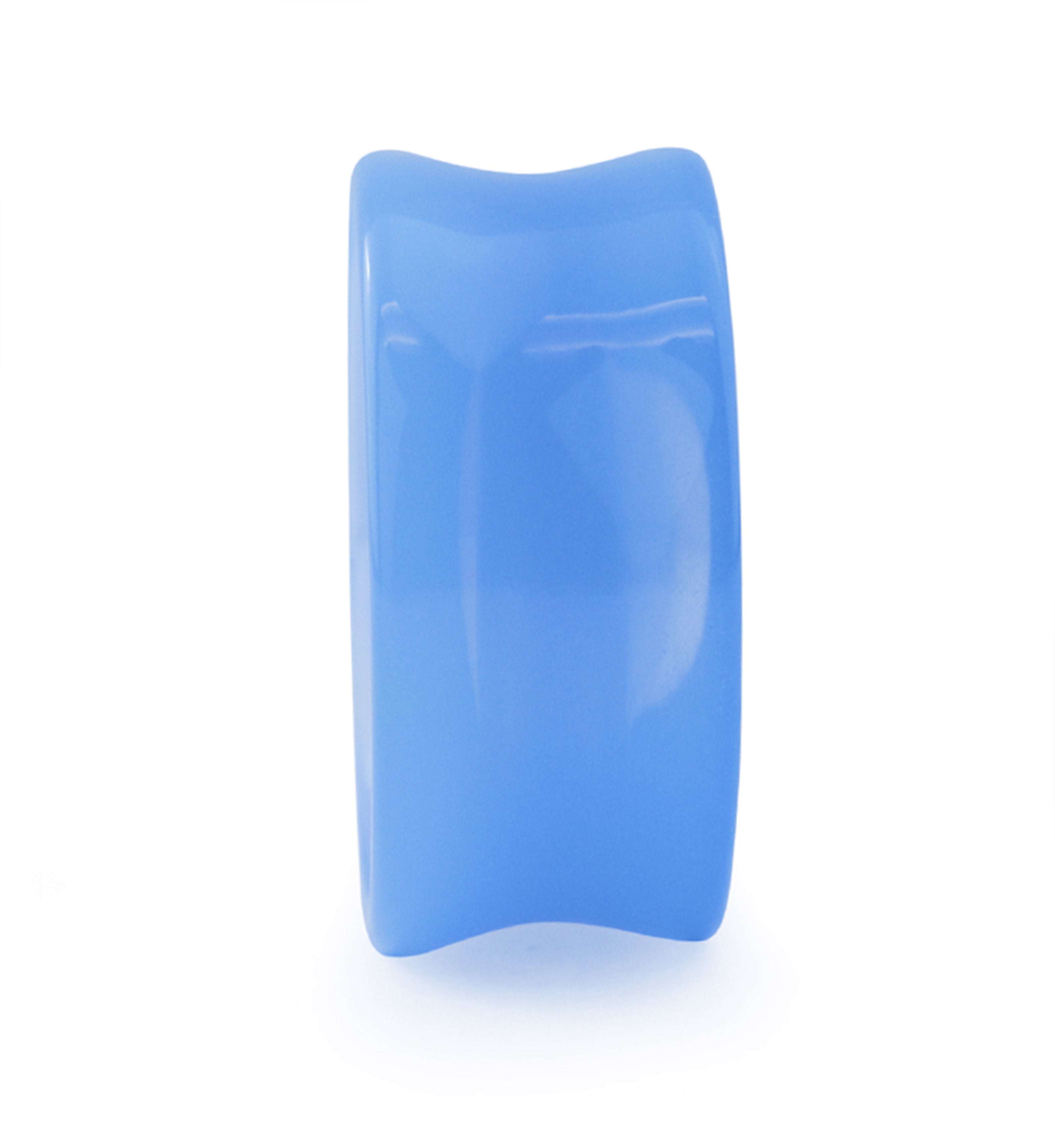 Periwinkle Glass Double Flare Tunnel Plugs