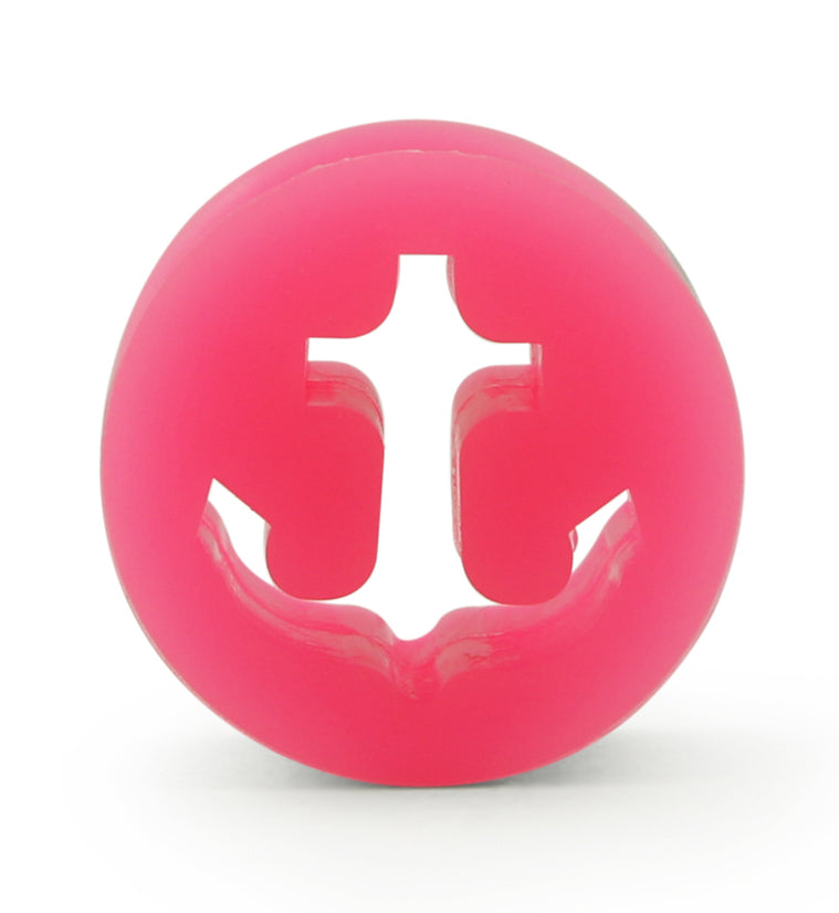 Pink Silicone Anchor Tunnel Plugs