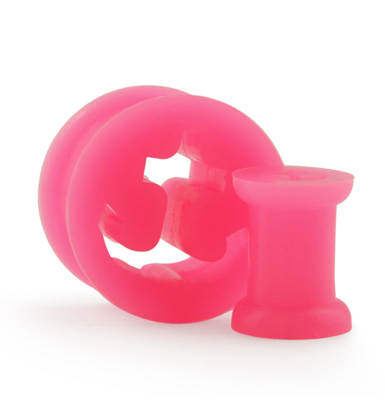 Pink Silicone Anchor Tunnel Plugs