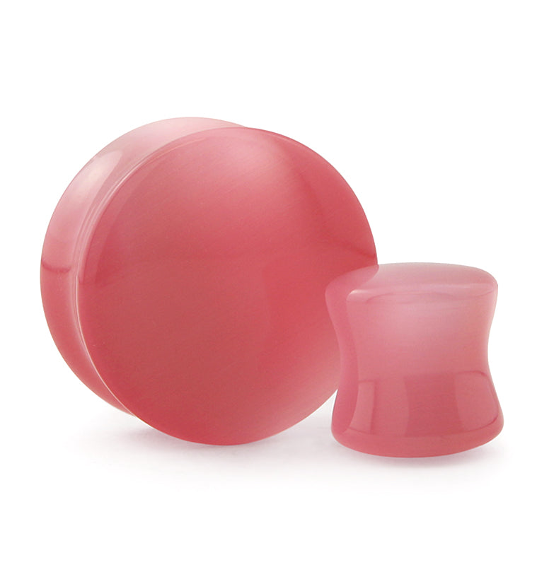 Pink Cat's Eye Glass Plugs