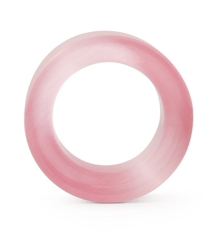 Pink Cat's Eye Glass Tunnel Plugs