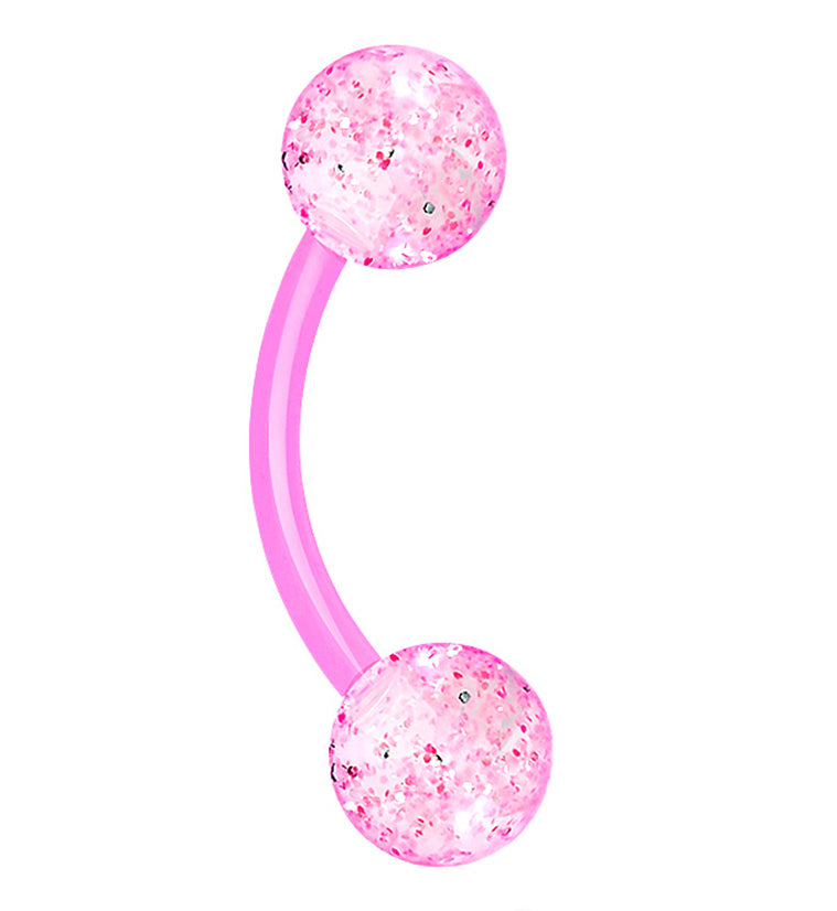Glitter Color Curved Barbell