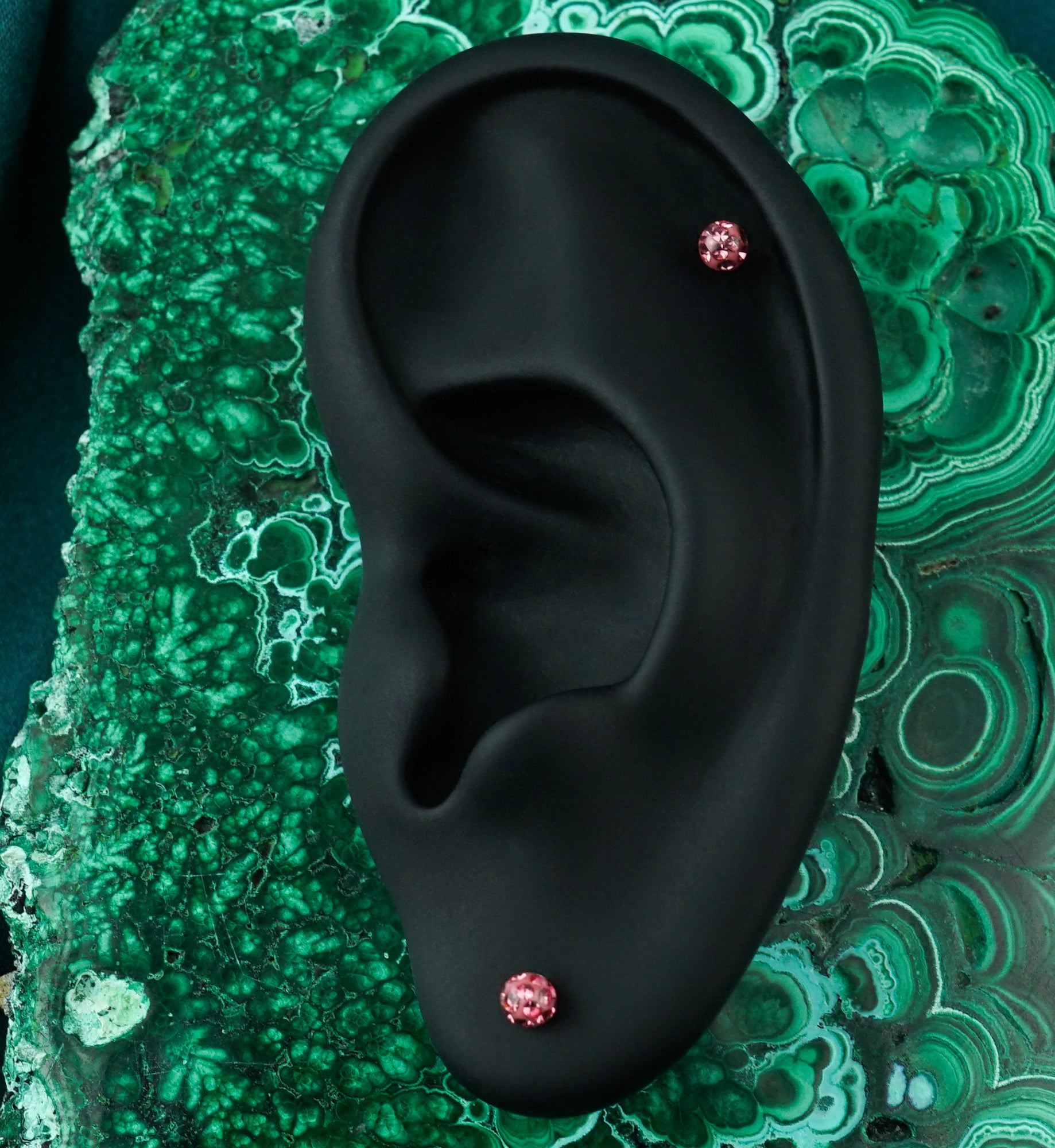 Pink Glitterball Stainless Steel Labret