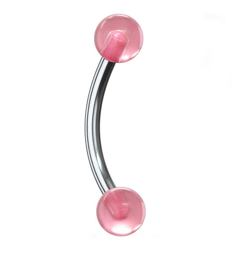 Glow In The Dark Stainless Steel Curved Barbell