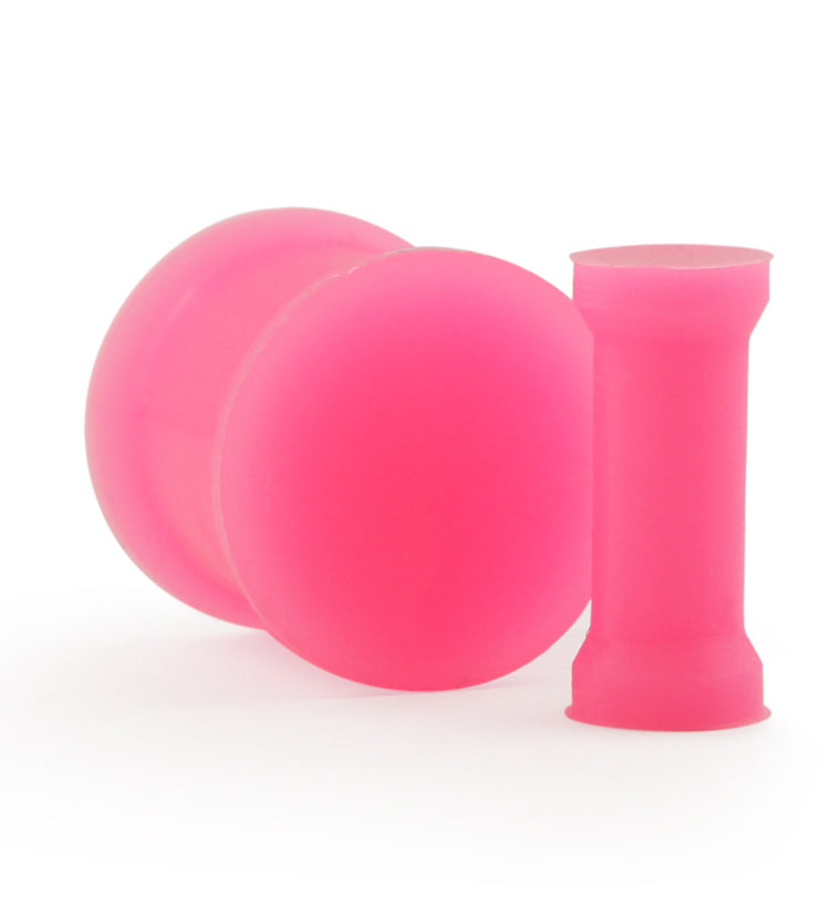 Double Flare Pink Silicone Plugs