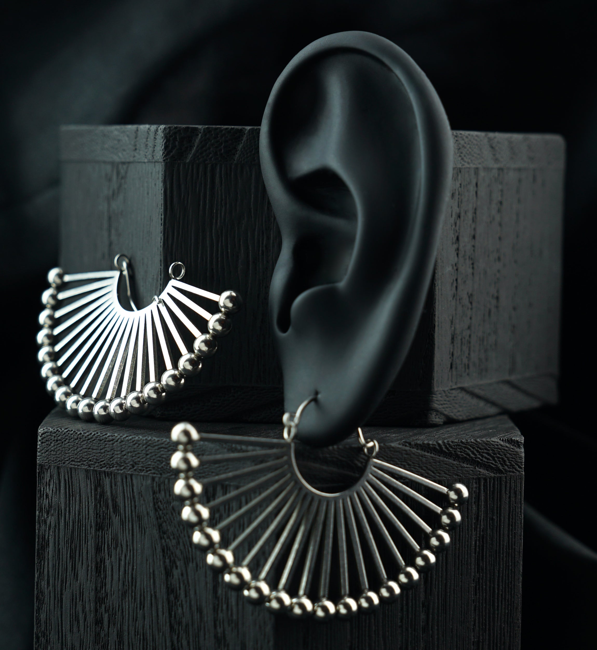 Pinna Beaded Stainless Steel Earrings