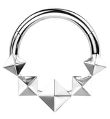Polyhedra Band Titanium Hinged Segment Ring
