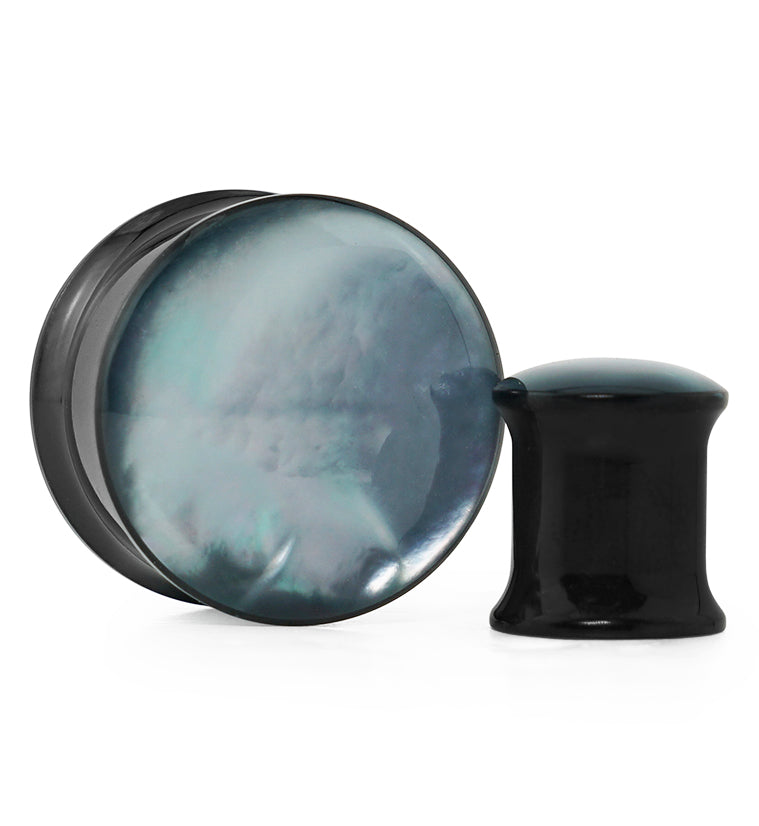 Black PVD Prism Stainless Steel Double Flare Tunnel Plugs