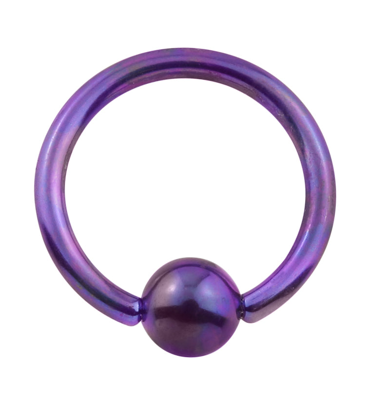 Purple Titanium Captive Ring
