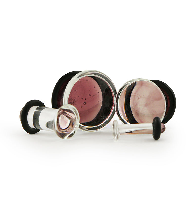 Purple Single Flare Glass Plugs