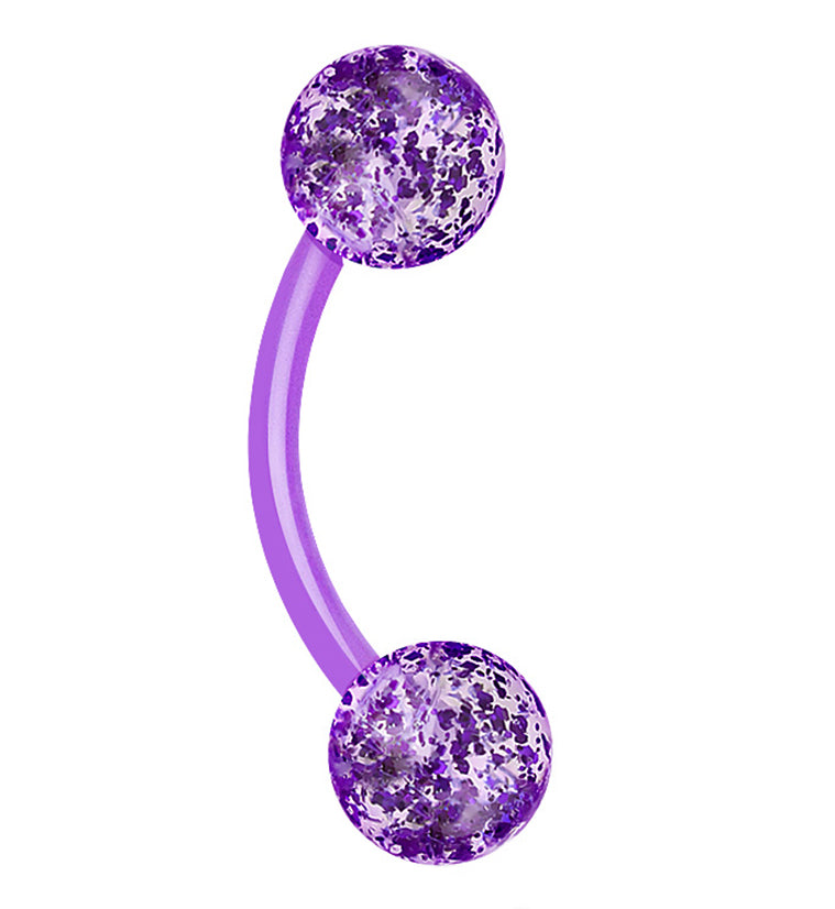 Glitter Color Curved Barbell