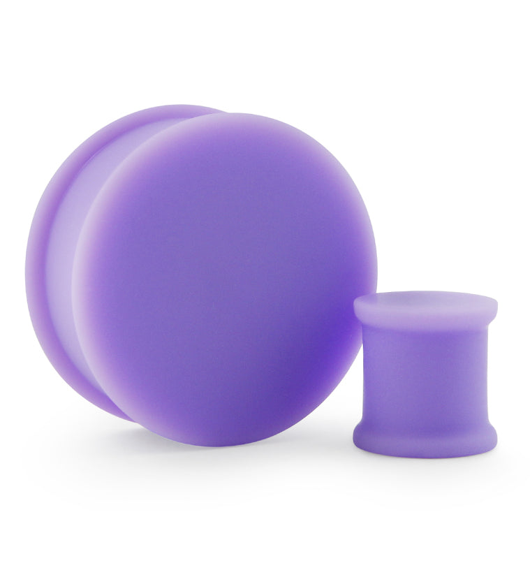 Double Flare Matte Lavender Silicone Plugs