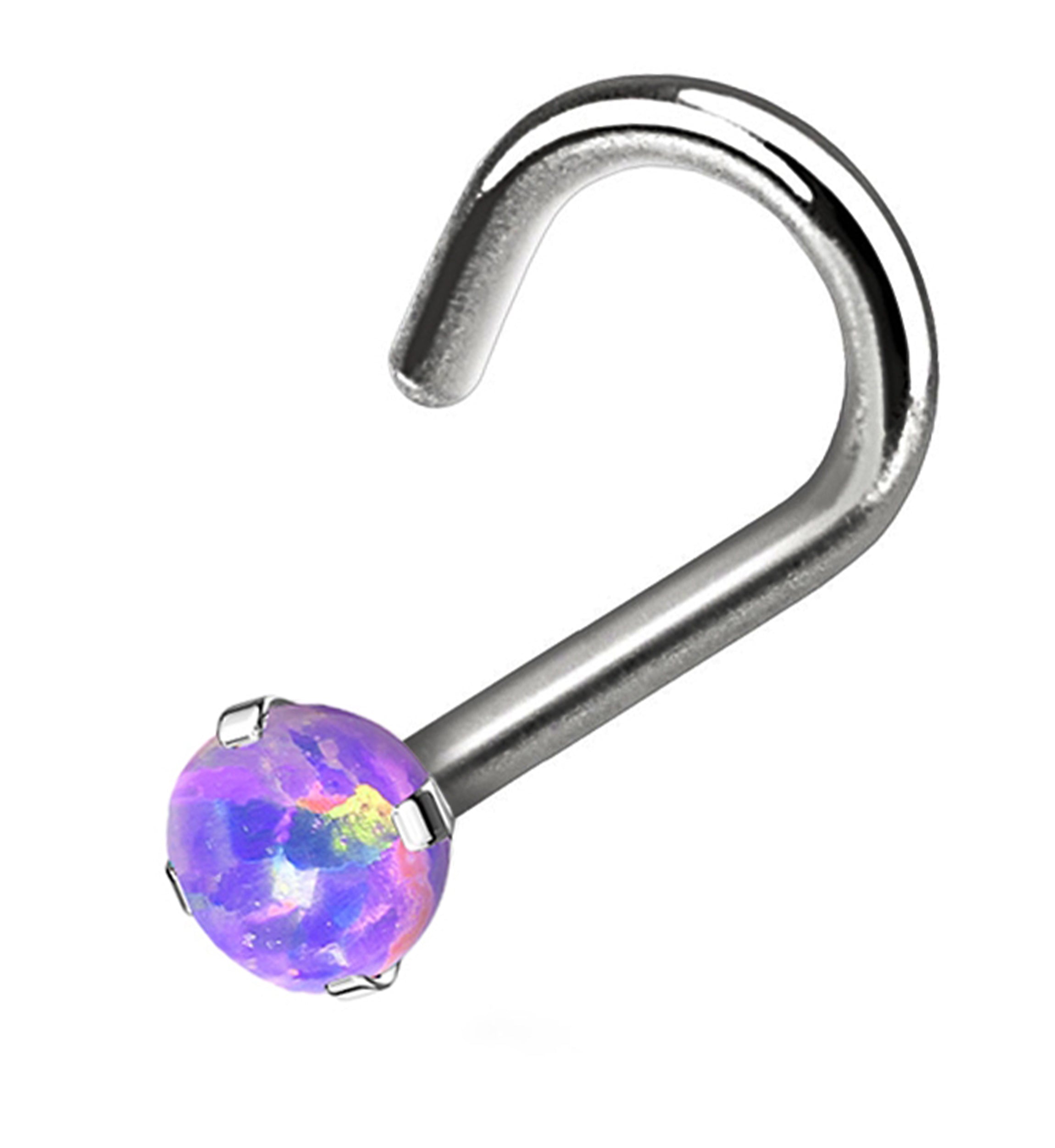 Purple Opalite Titanium Nose Screw