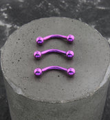 Purple PVD Plated Curved Barbell