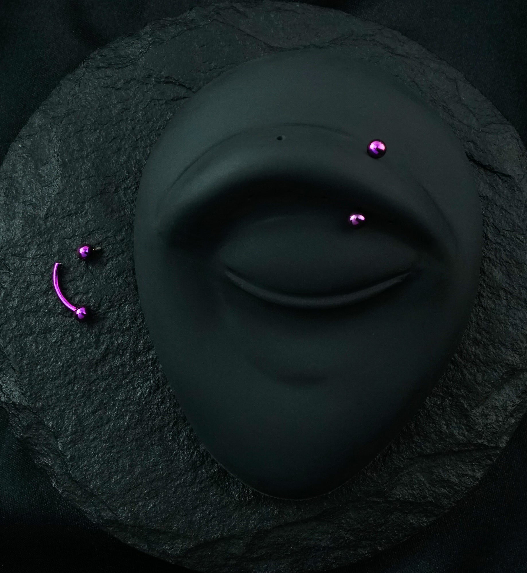 Purple PVD Titanium Curved Barbell