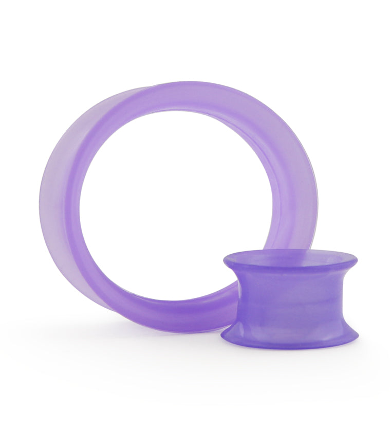 Purple Thin Silicone Ear Skins Tunnels