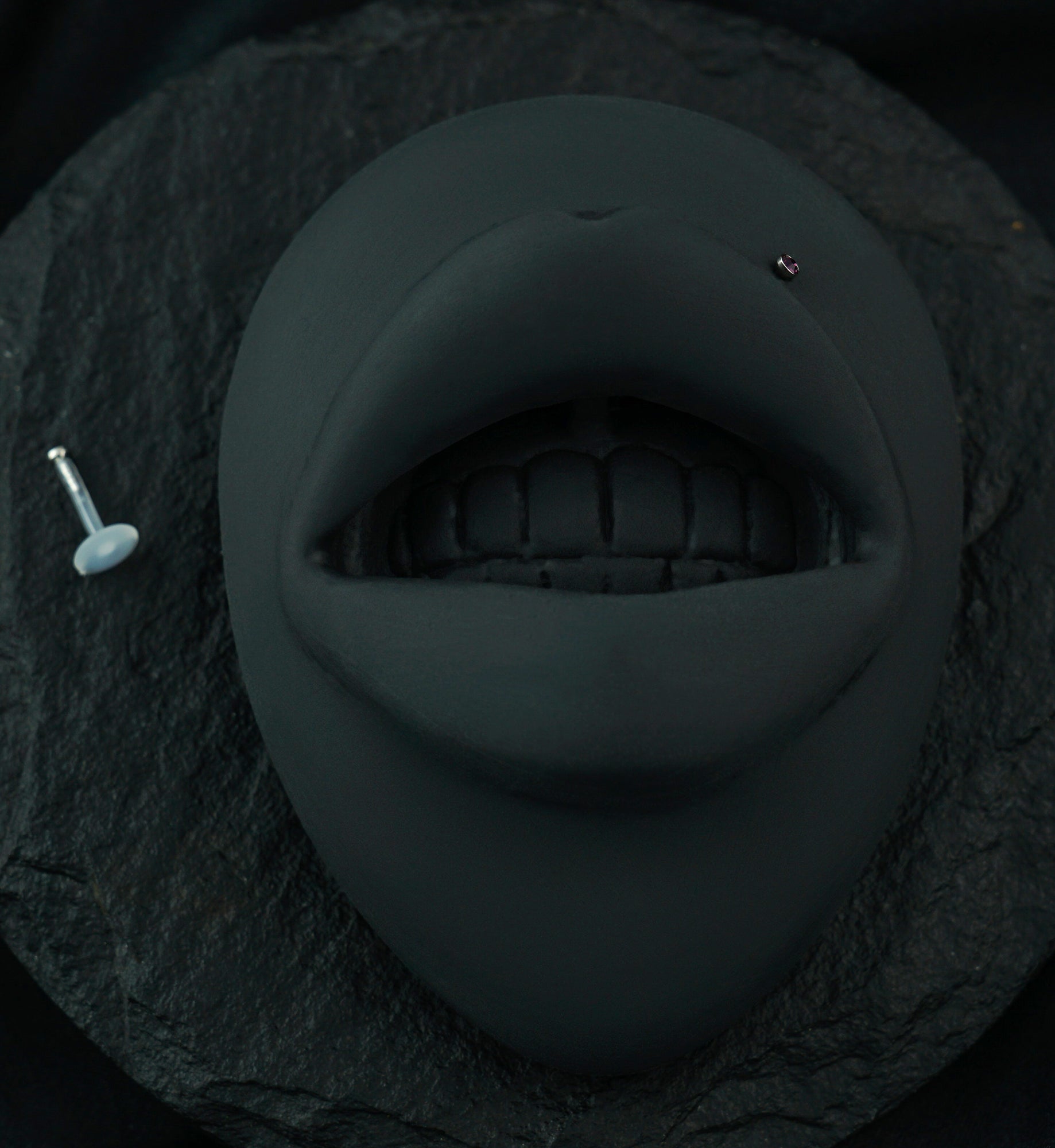 Push Top Purple CZ Labret