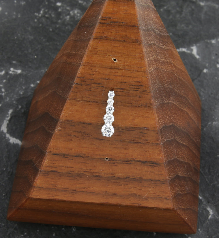 Quinary Descend Clear CZ Threadless Titanium Top