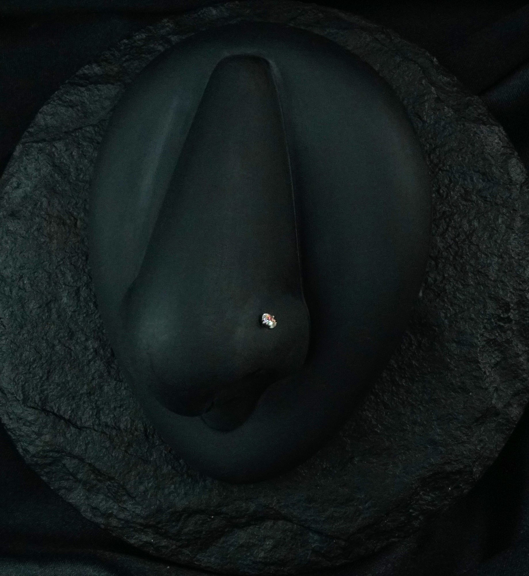 Rainbow Aurora CZ Titanium Nose Screw